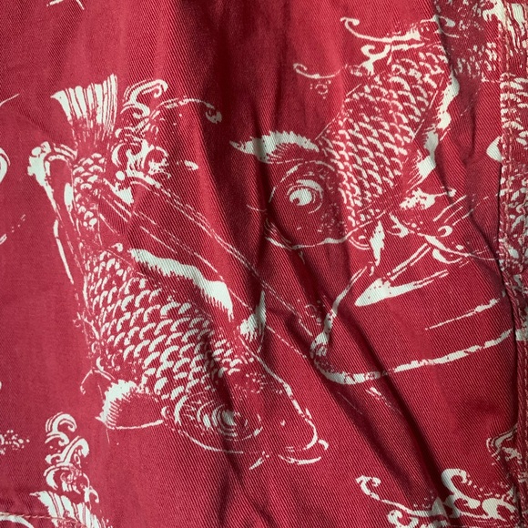 Men’s Ralph Lauren Red Koi Fish Shorts Relaxed Fit Size 38 100% Cotton - Picture 4 of 10
